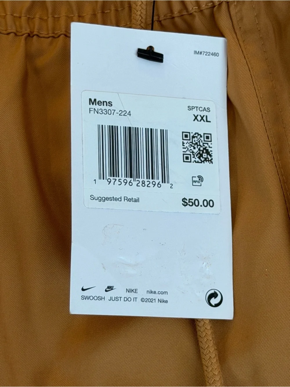 NWT - Nike - Standard Fit Above the Knee Length Bathing Swim Trunks - Men's XXL